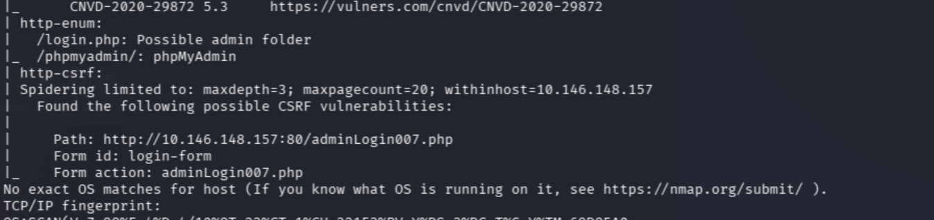 vuln scan — CVEs, enumerated subdomains, discovered credentials, known exploits